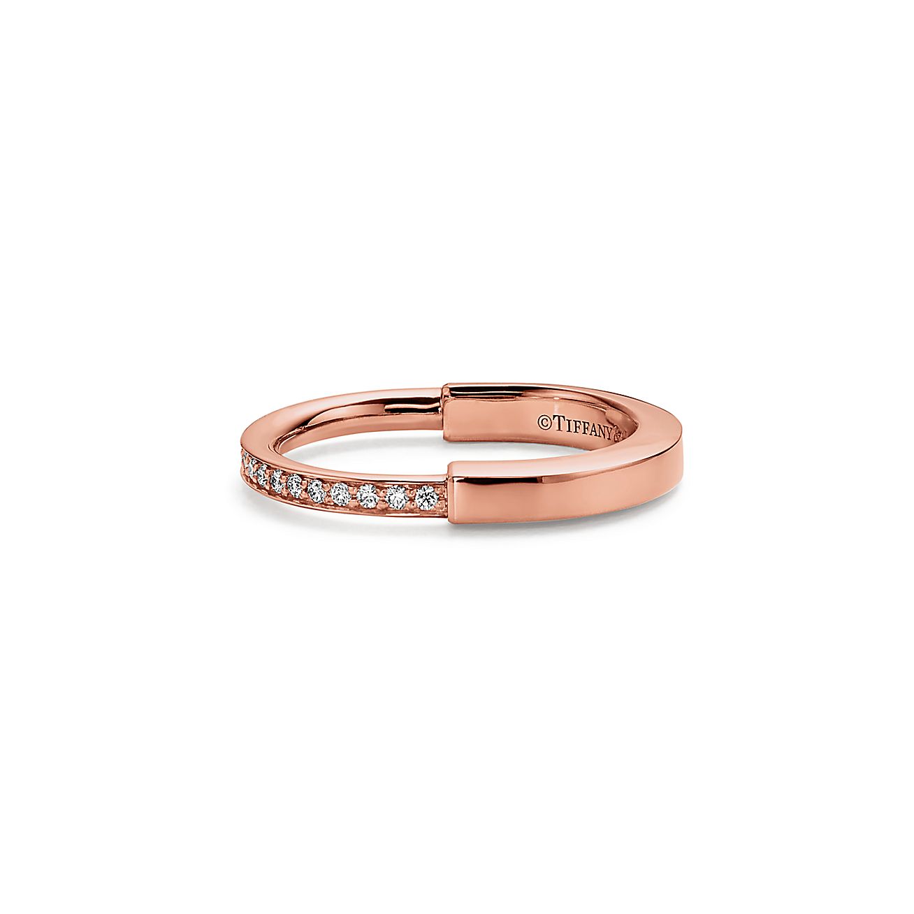18K T Lock Diamonds Yellow Gold Ring