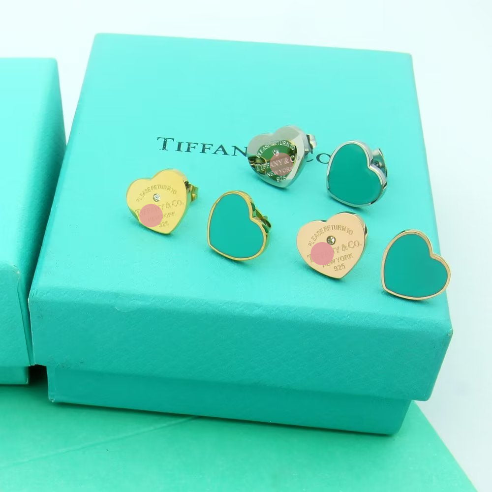 18K Return to Blue Heart Earrings