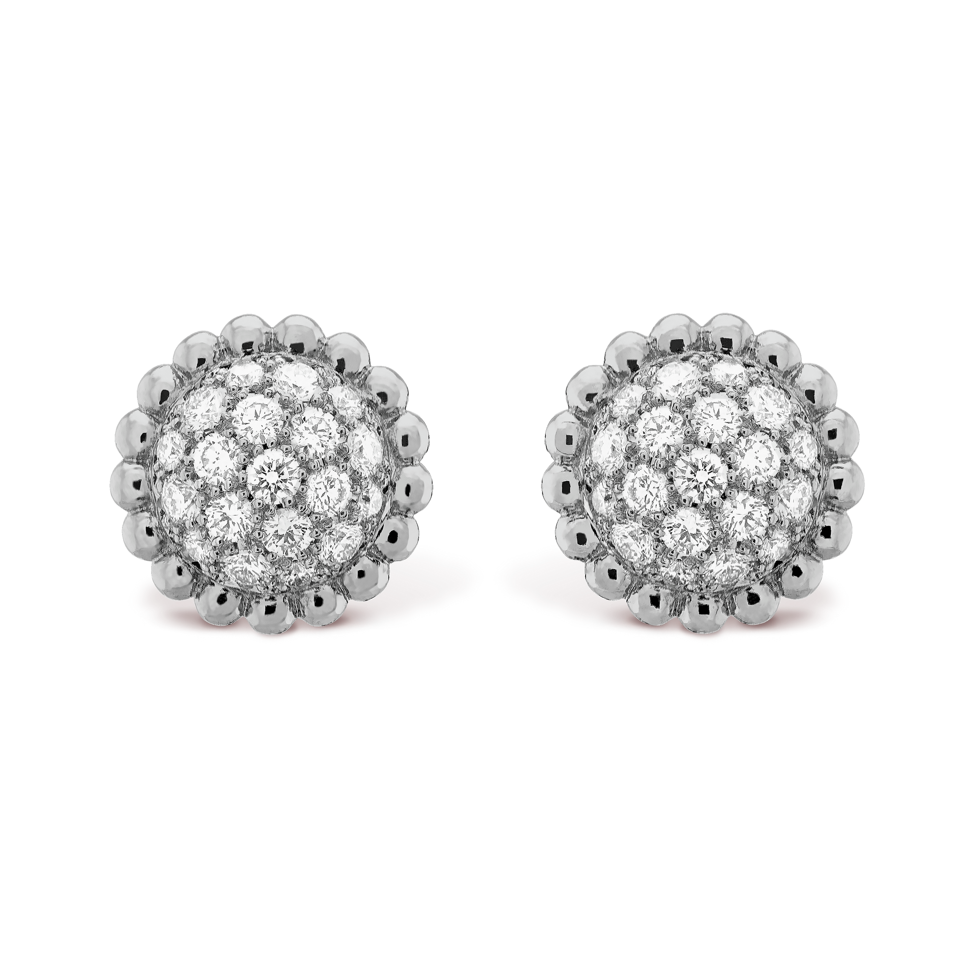 18k Perlée Diamonds Earrings