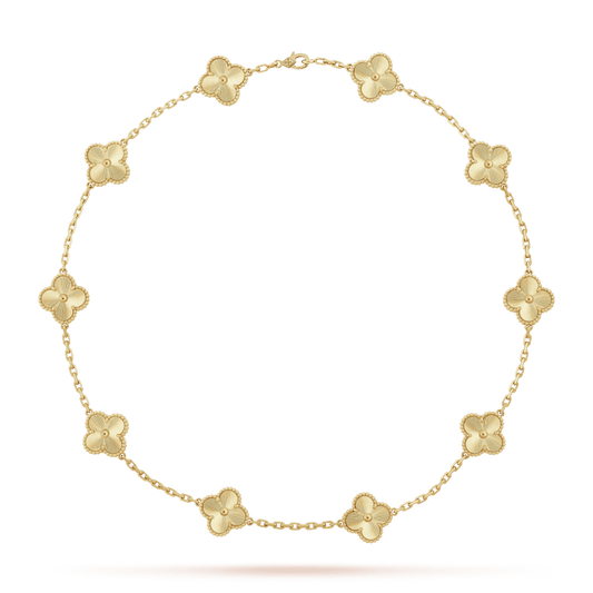 18K Vintage Alhambra 10 Motifs Necklace