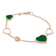 Happy Hearts Green Bracelet